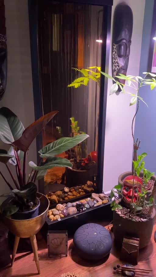 A plant-filled seating corner at Centre for Compassionate Care